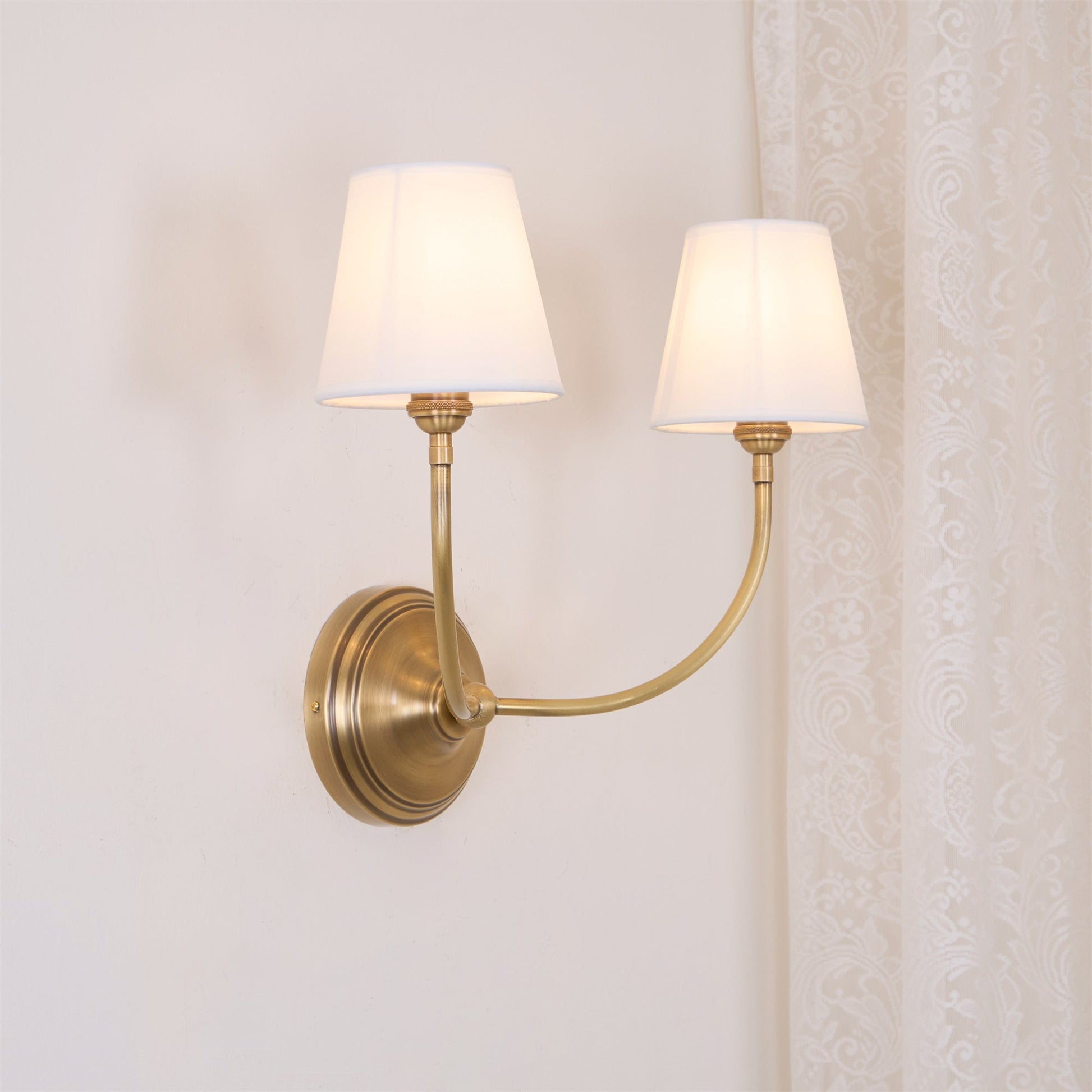 Olvaror Vintage Industrial Metal Fabric Sconce Wall Lamp - Lamp Copper
