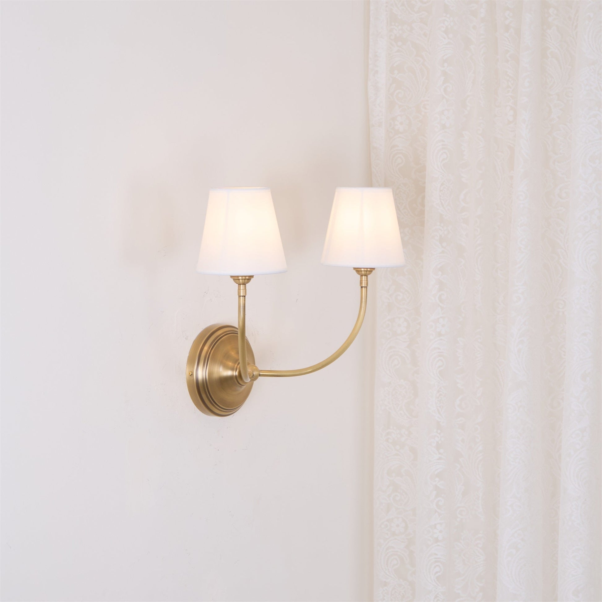Olvaror Vintage Industrial Metal Fabric Sconce Wall Lamp - Lamp Copper