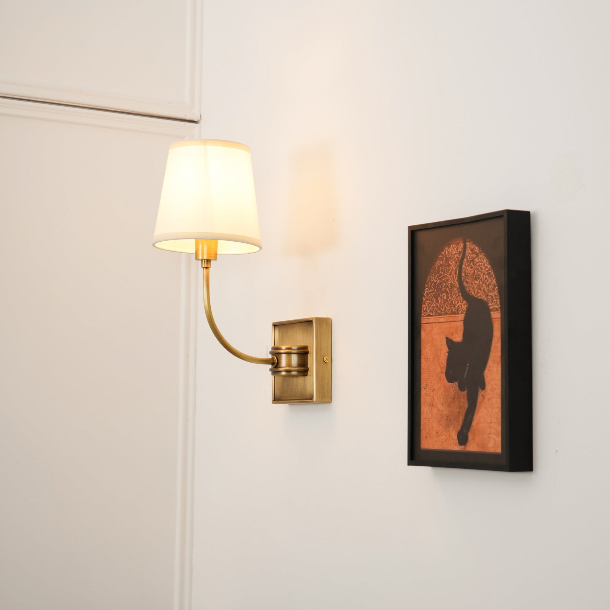 Olvaror Vintage Industrial Metal Fabric Sconce Wall Lamp - Lamp Copper