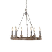 Mysilora Vintage Industrial Wheel Wood Metal Chandelier - Lamp Copper