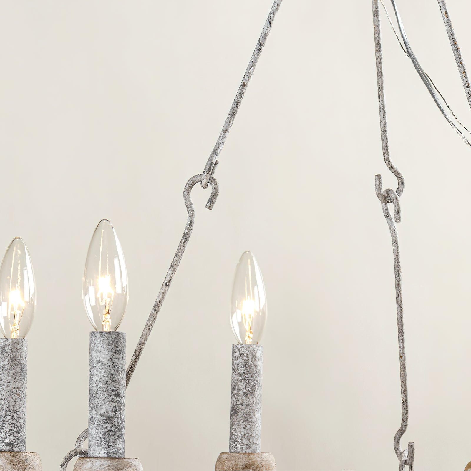 Mysilora Vintage Industrial Wheel Wood Metal Chandelier - Lamp Copper