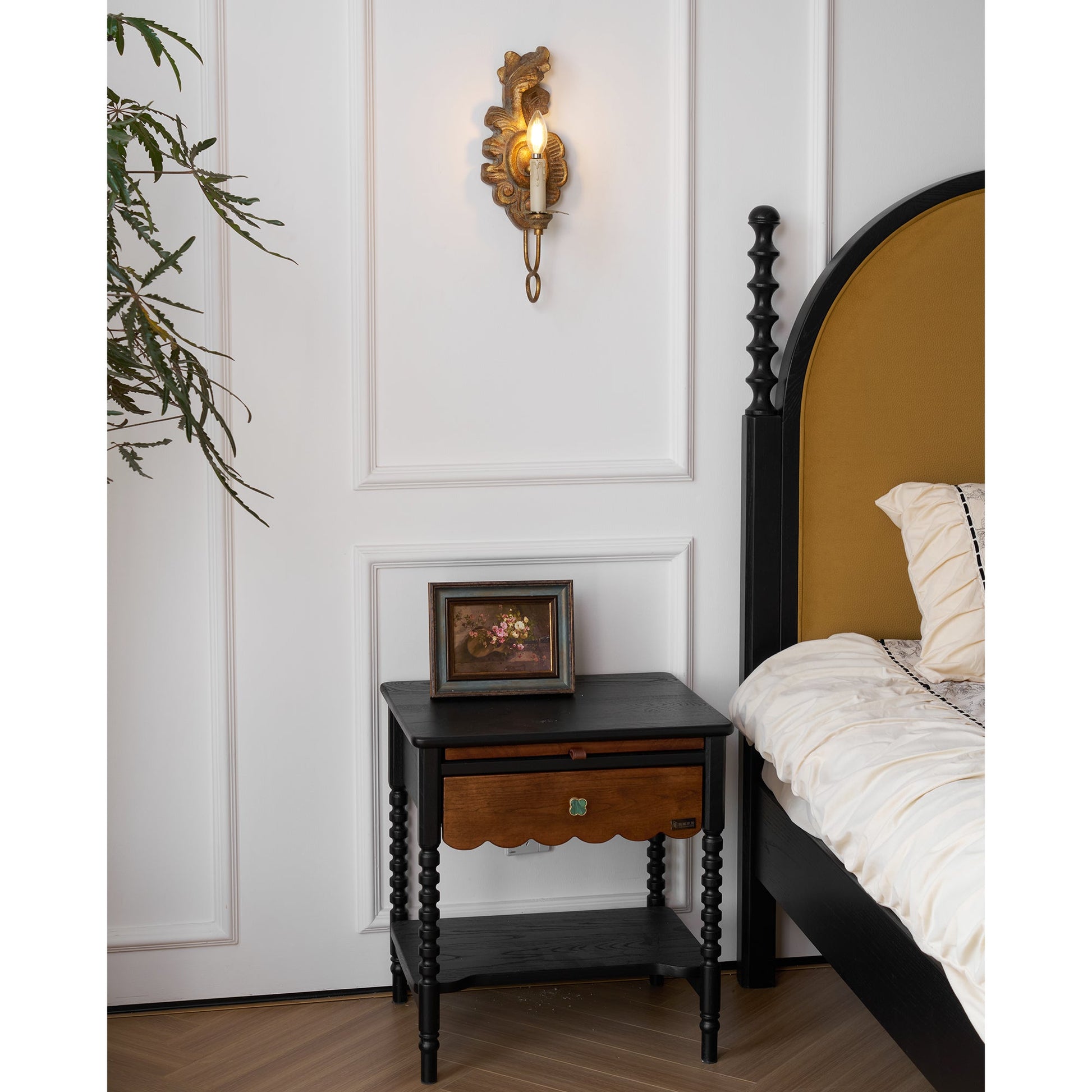 Olsilel Elegance Vintage Resin Metal Sconce Wall Lamp - Lamp Copper