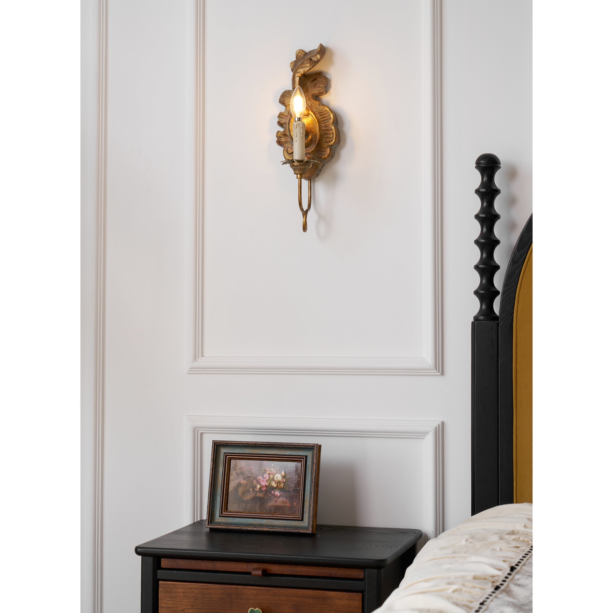 Olsilel Elegance Vintage Resin Metal Sconce Wall Lamp - Lamp Copper
