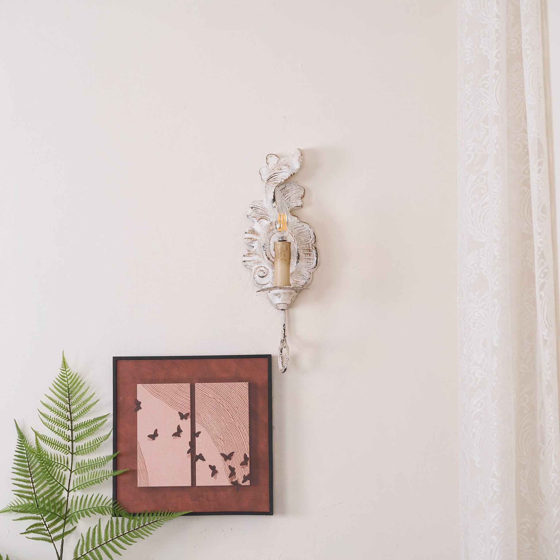 Olsilel Elegance Vintage Resin Metal Sconce Wall Lamp - Lamp Copper