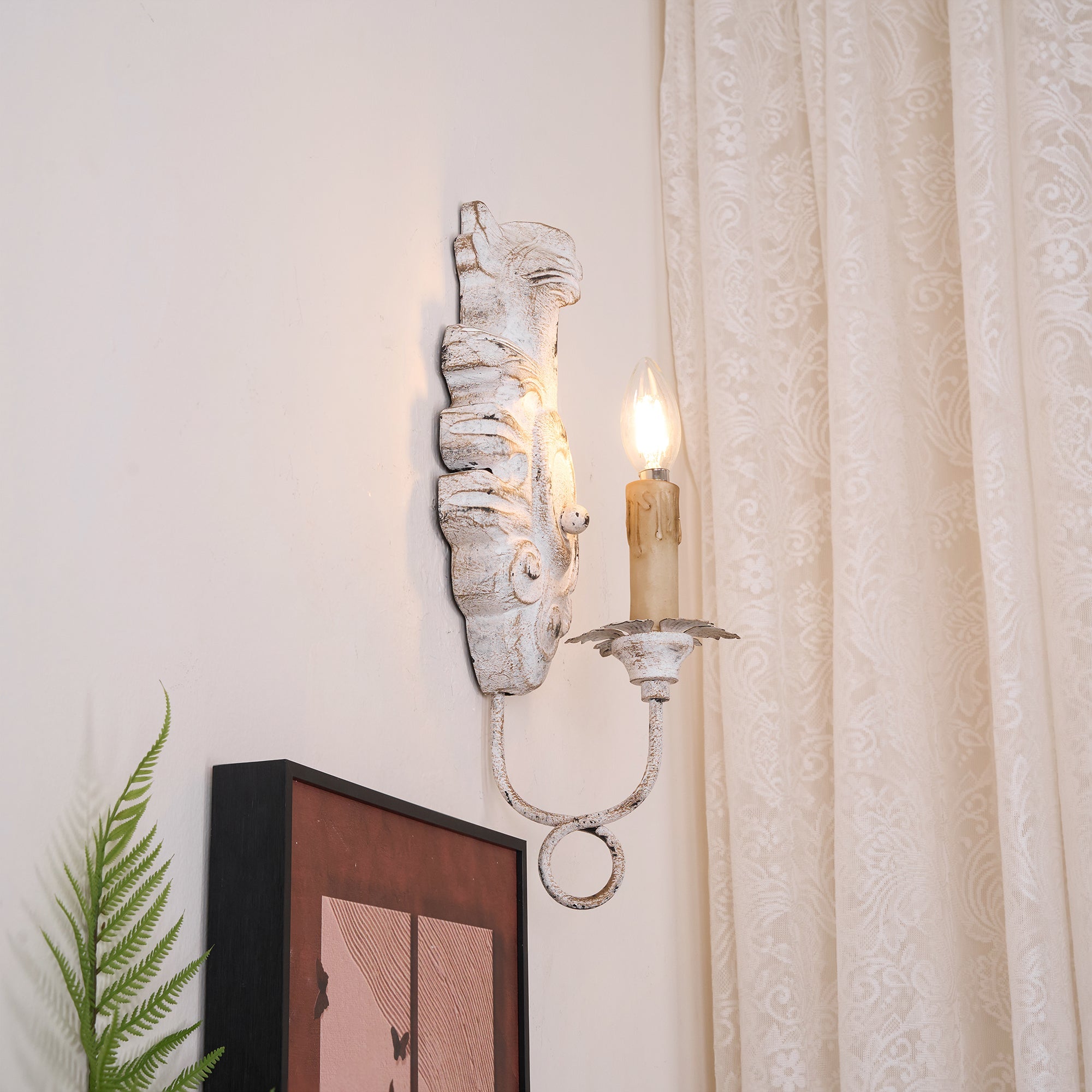 Olsilel Elegance Vintage Resin Metal Sconce Wall Lamp - Lamp Copper