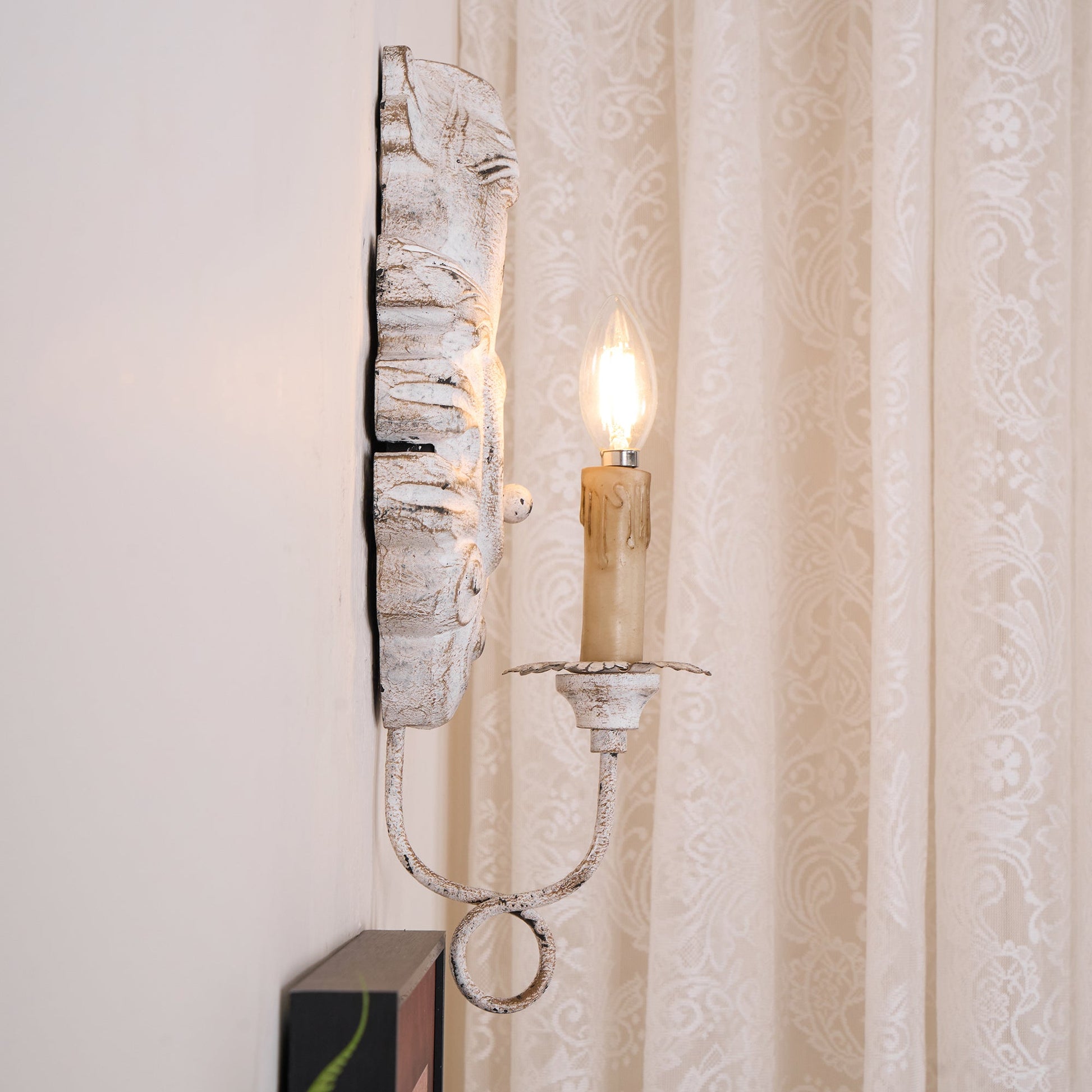 Olsilel Elegance Vintage Resin Metal Sconce Wall Lamp - Lamp Copper