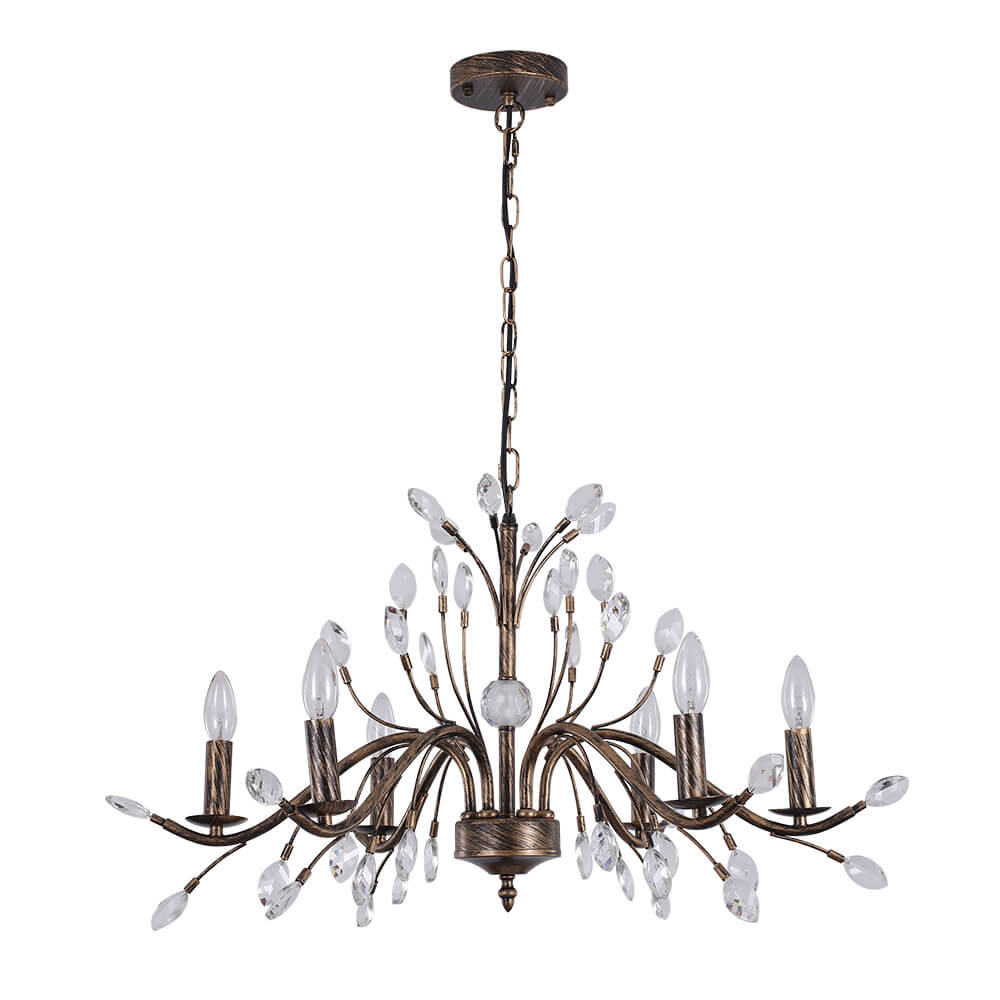 Jorne Vintage Antique Floral Crystal Chandelier