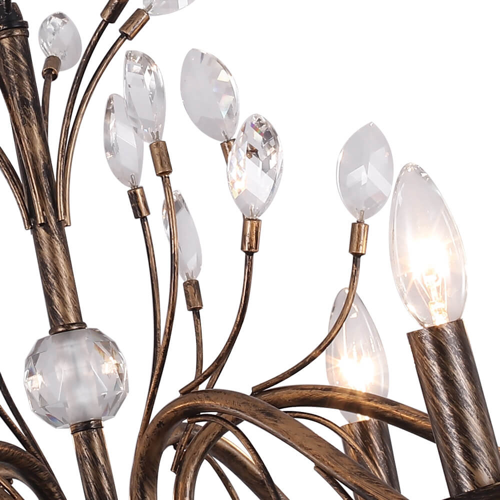 Jorne Vintage Antique Floral Crystal Chandelier