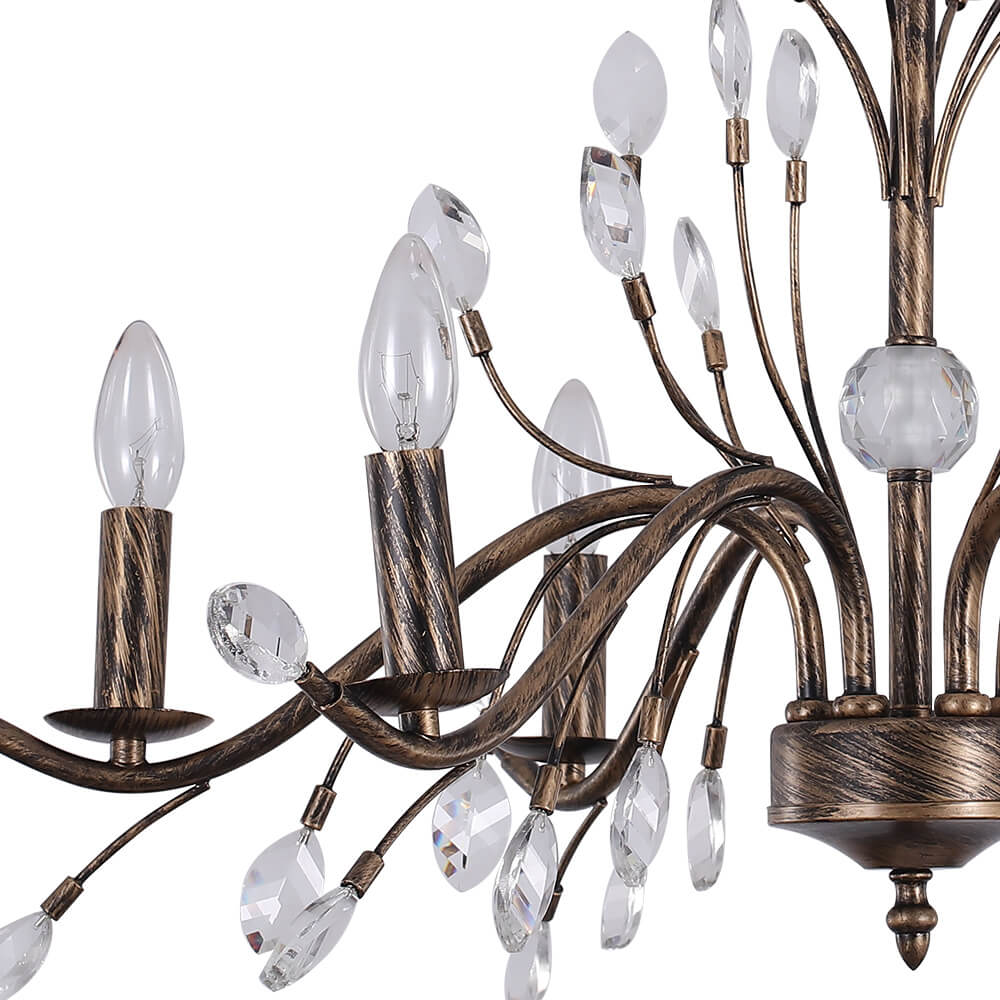 Jorne Vintage Antique Floral Crystal Chandelier