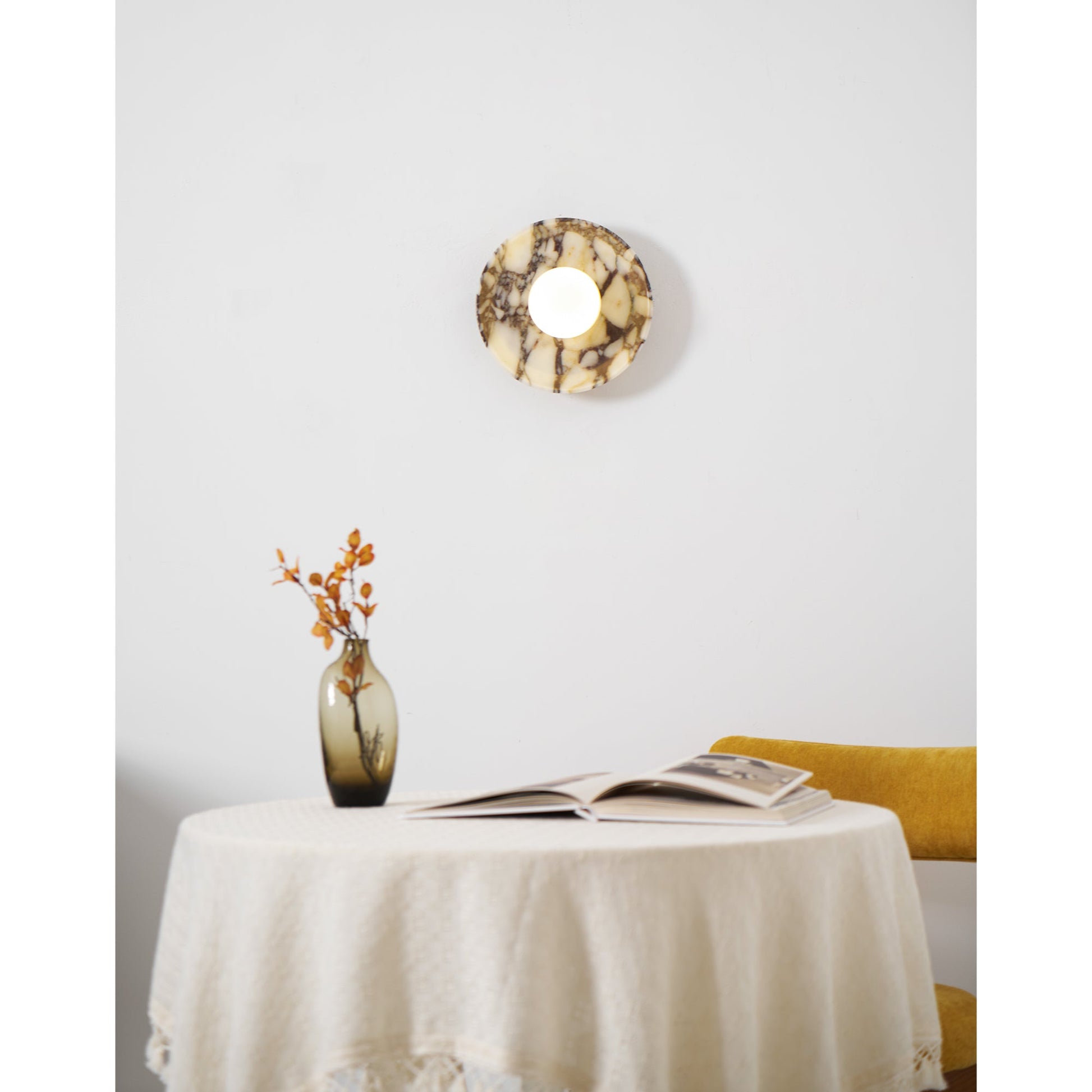 Cacariel Modern Minimalist Marble Glass Wall Lamp - Lamp Copper