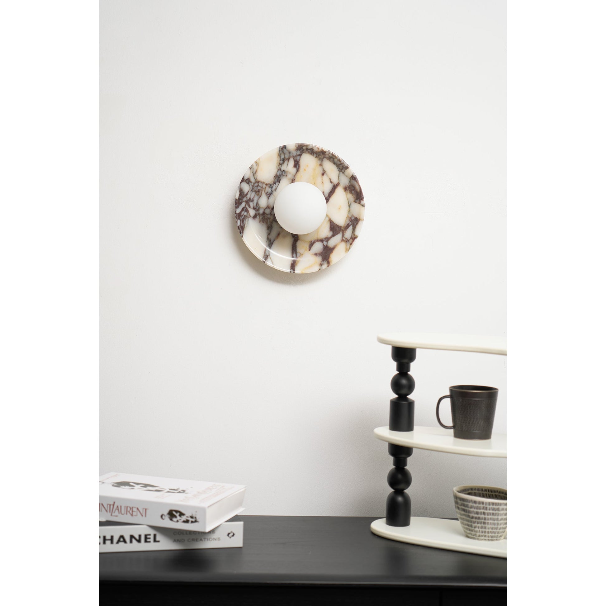 Cacariel Modern Minimalist Marble Glass Wall Lamp - Lamp Copper