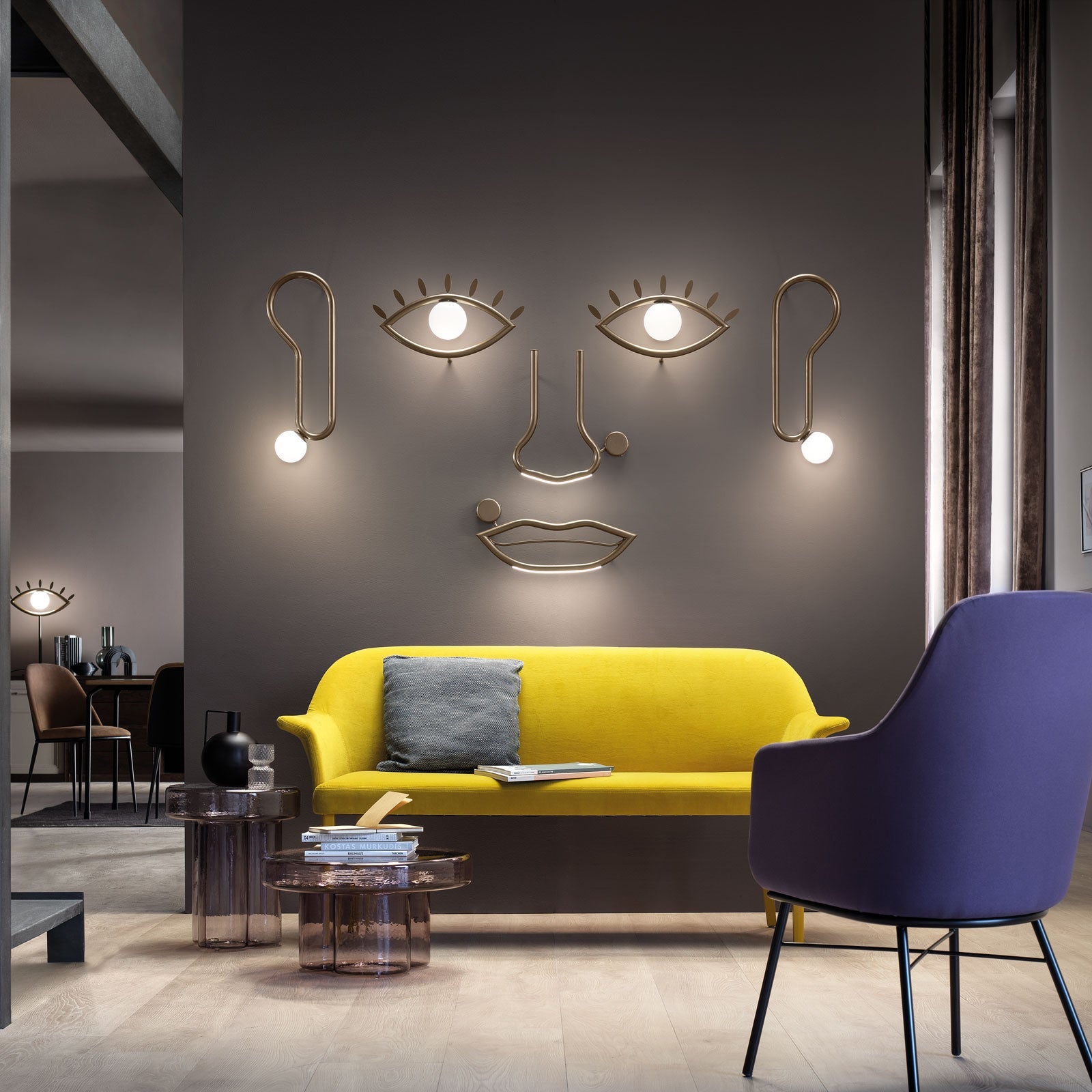 Oldore Individual Creativity Brass Glass Wall Lamp - Lamp Copper
