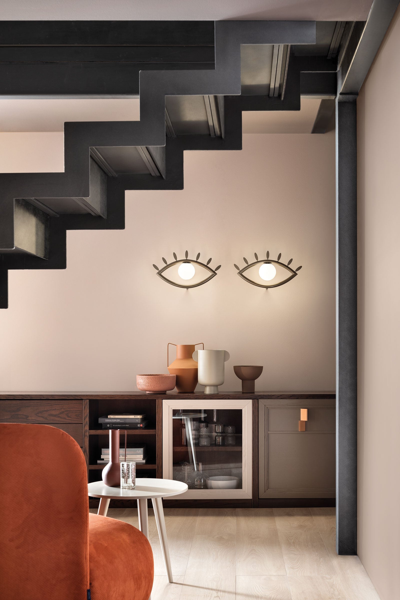 Oldore Individual Creativity Brass Glass Wall Lamp - Lamp Copper