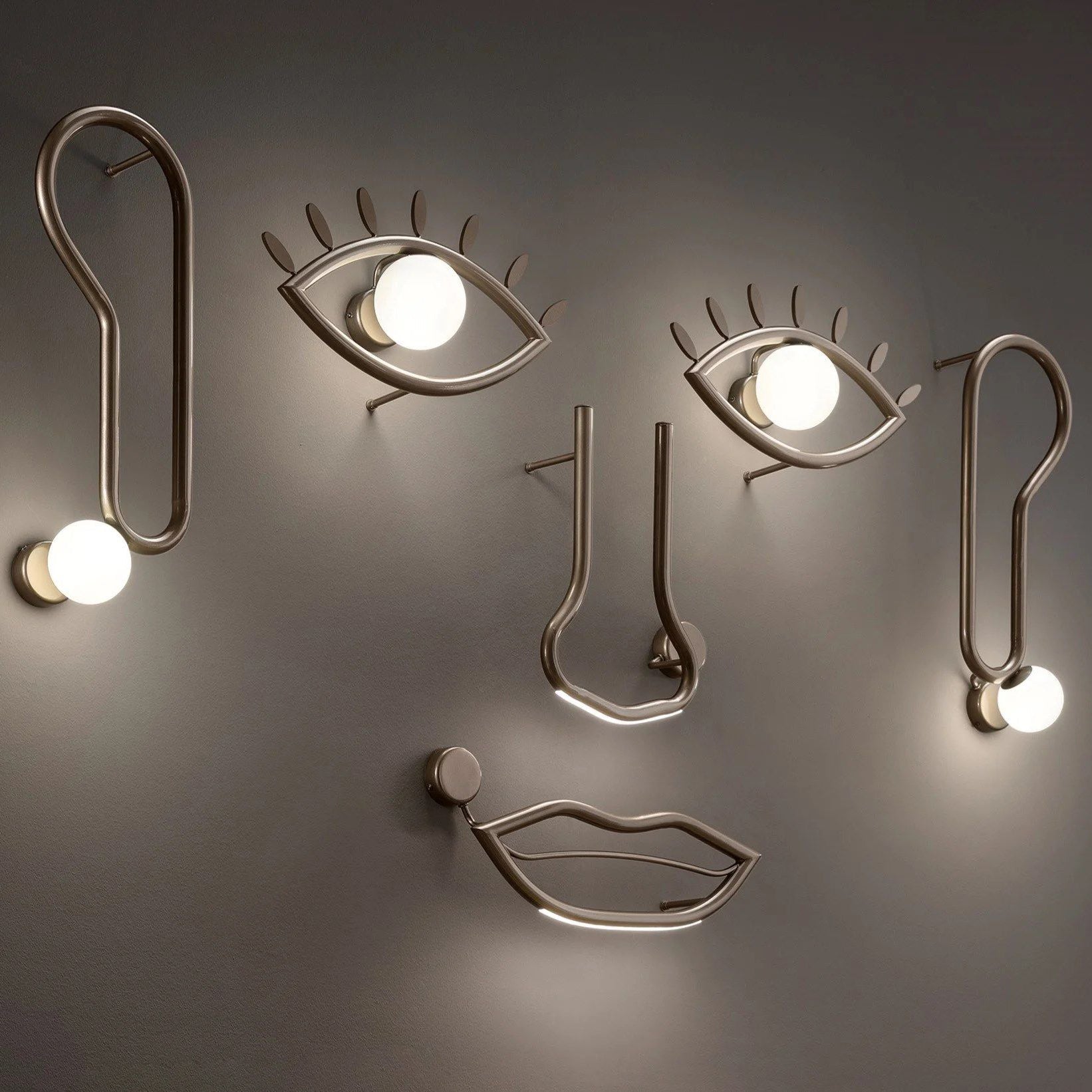 Oldore Individual Creativity Brass Glass Wall Lamp - Lamp Copper