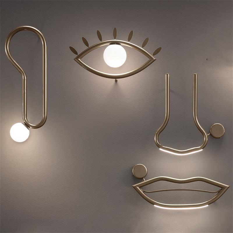 Oldore Individual Creativity Brass Glass Wall Lamp - Lamp Copper