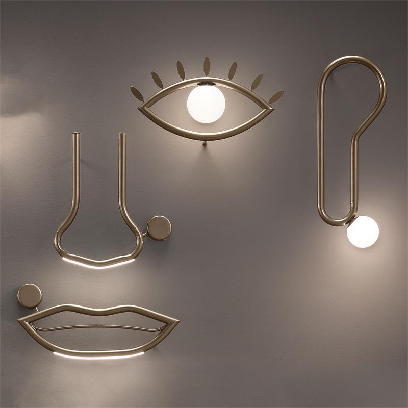 Oldore Individual Creativity Brass Glass Wall Lamp - Lamp Copper