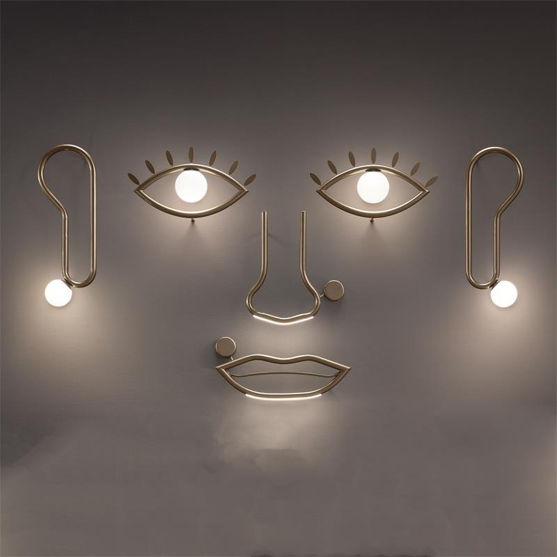 Oldore Individual Creativity Brass Glass Wall Lamp - Lamp Copper