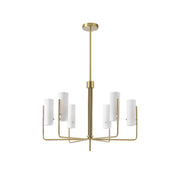 Ivraeus Vintage Industrial Brass Glass Chandelier - Lamp Copper