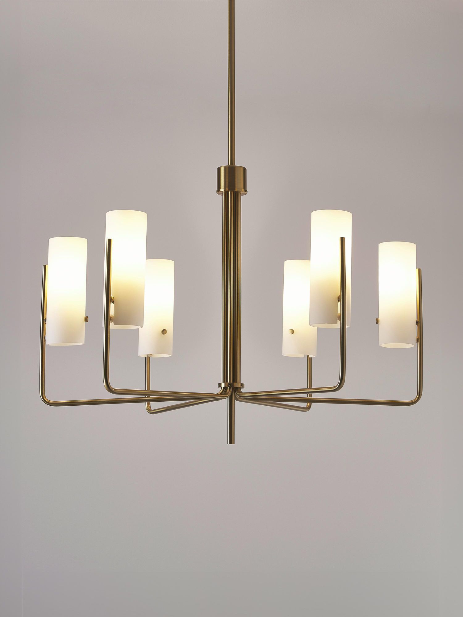 Ivraeus Vintage Industrial Brass Glass Chandelier - Lamp Copper