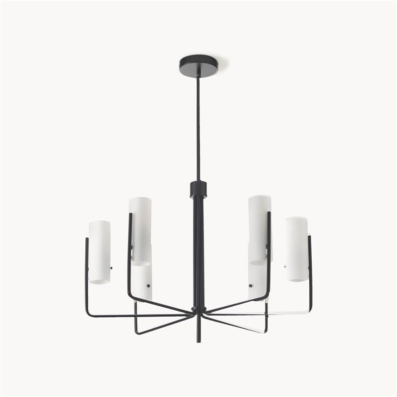 Ivraeus Vintage Industrial Brass Glass Chandelier - Lamp Copper