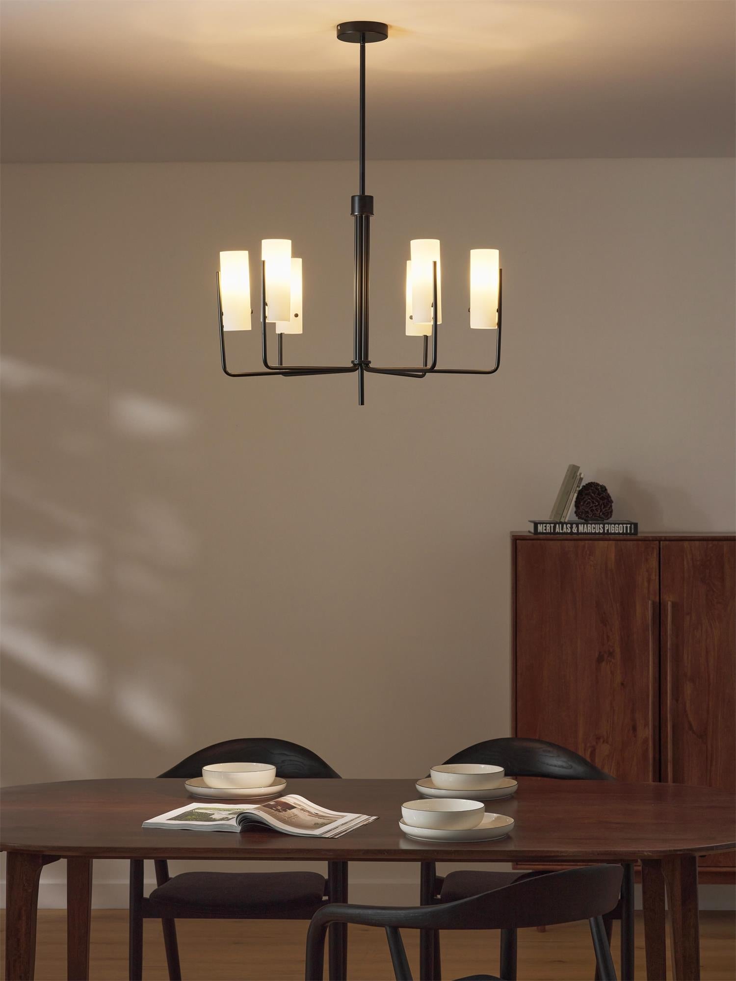 Ivraeus Vintage Industrial Brass Glass Chandelier - Lamp Copper