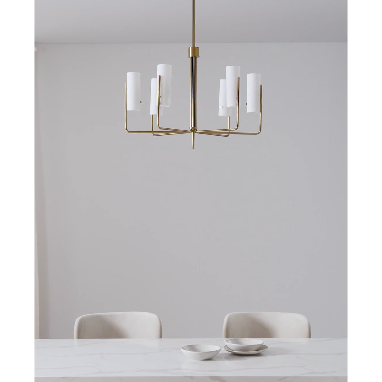 Ivraeus Vintage Industrial Brass Glass Chandelier - Lamp Copper