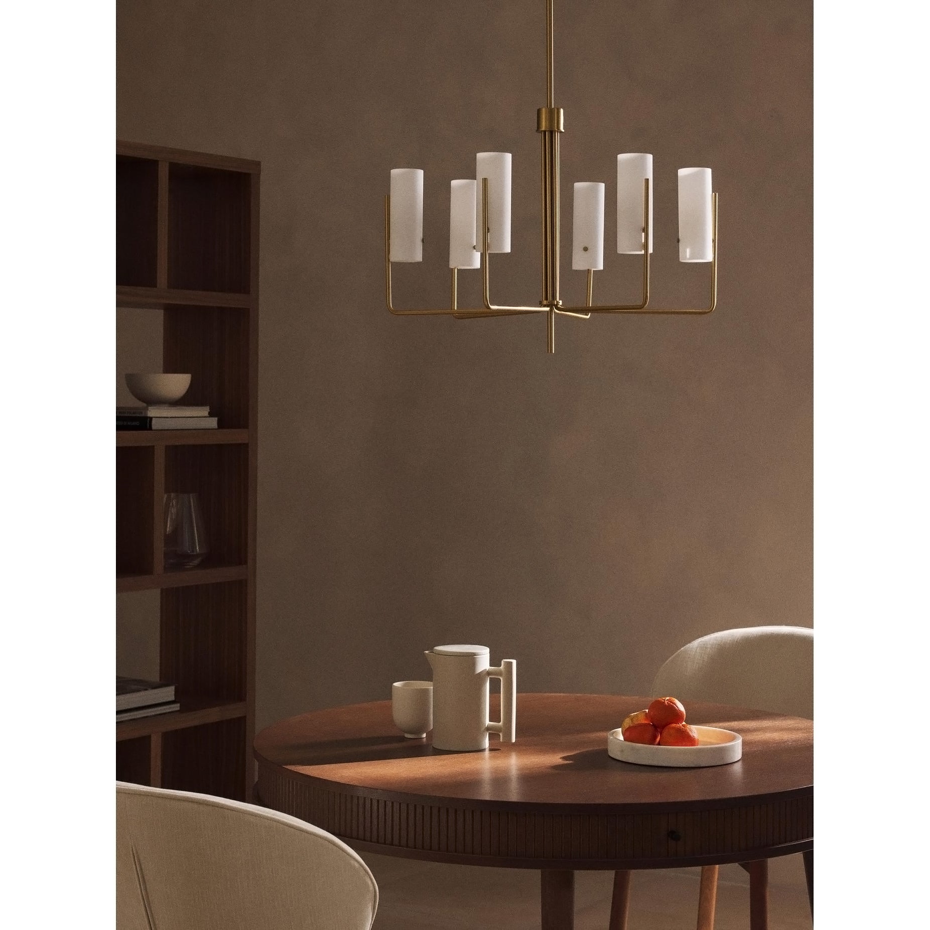 Ivraeus Vintage Industrial Brass Glass Chandelier - Lamp Copper