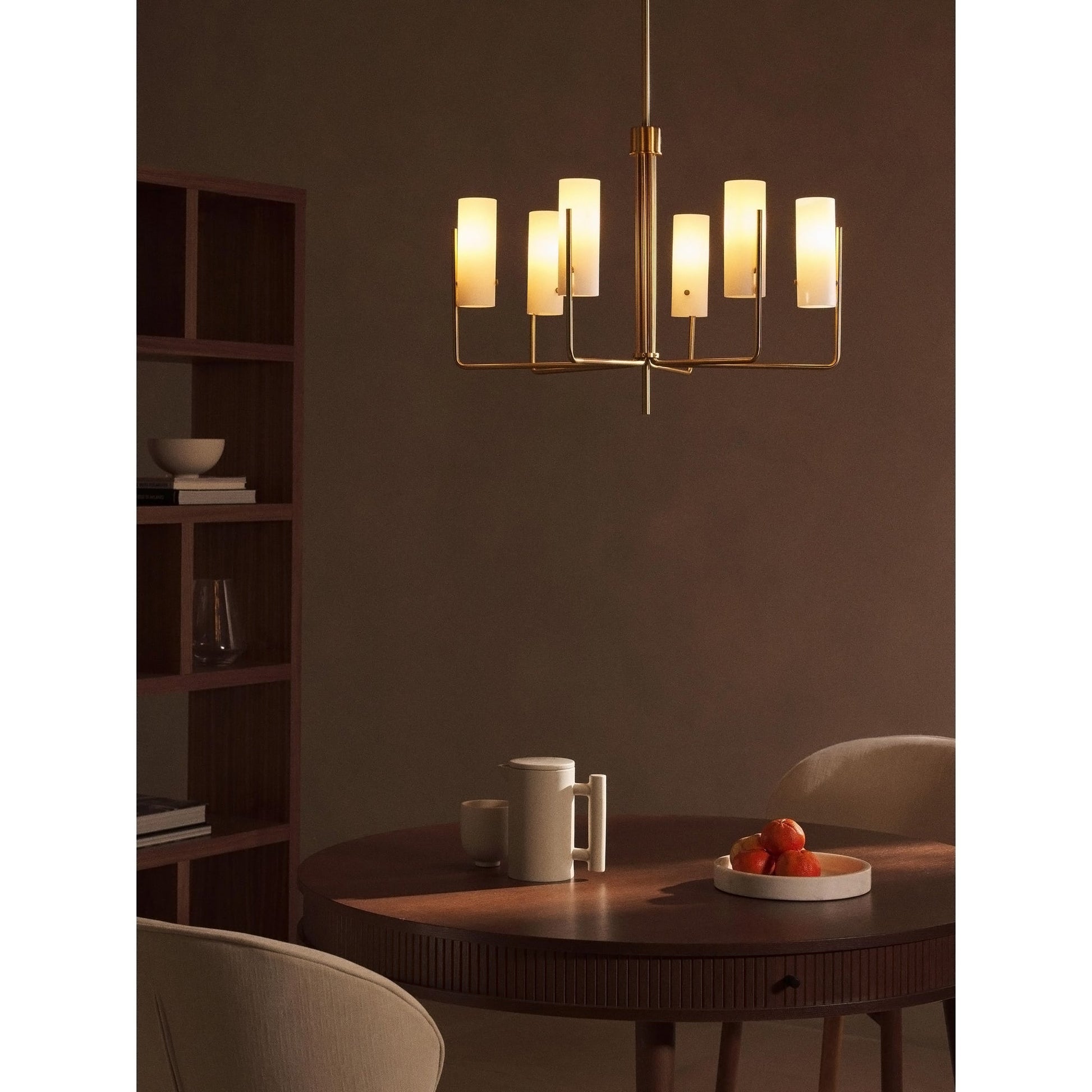 Ivraeus Vintage Industrial Brass Glass Chandelier - Lamp Copper