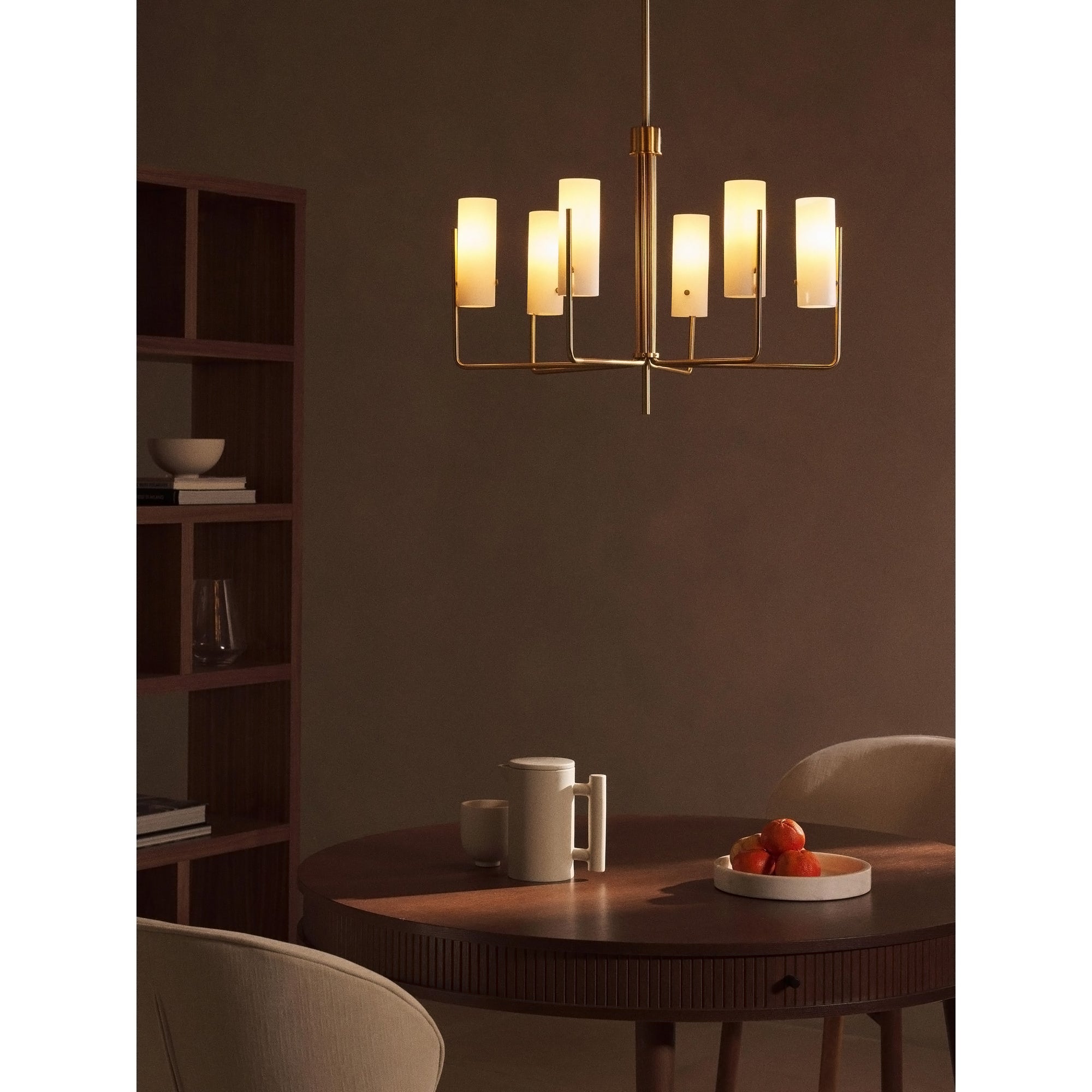 Ivraeus Vintage Industrial Brass Glass Chandelier - Lamp Copper