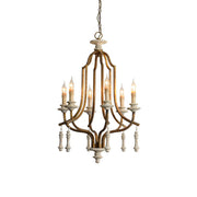 Arsoliel Vintage Luxury Metal Wood Chandelier - Lamp Copper