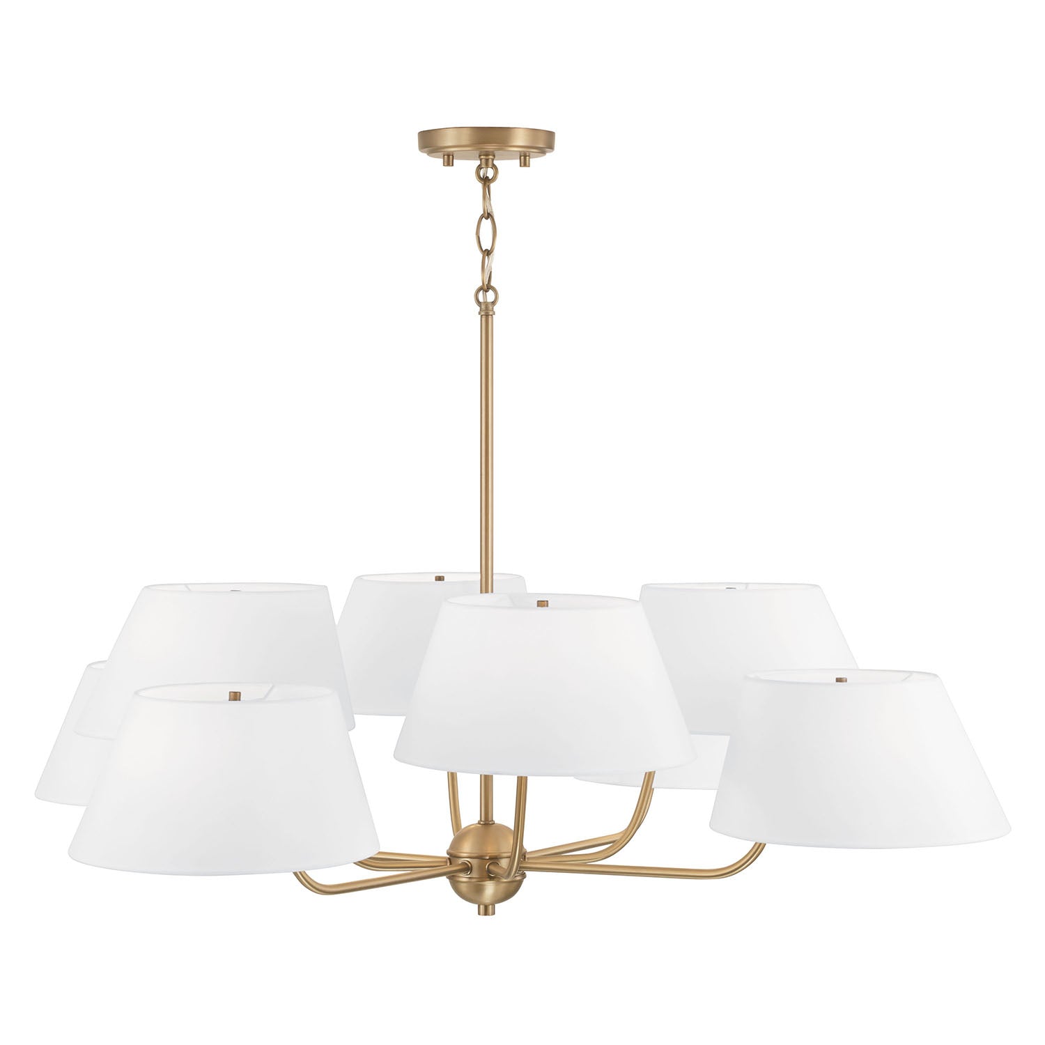 Arcara Vintage Industrial Brass Fabric Chandelier - Lamp Copper