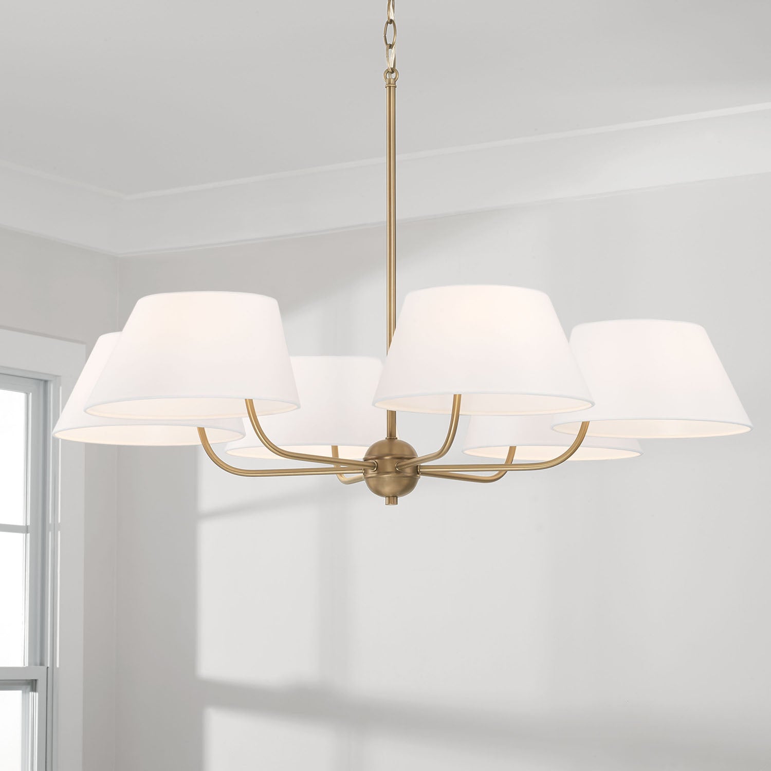 Arcara Vintage Industrial Brass Fabric Chandelier - Lamp Copper