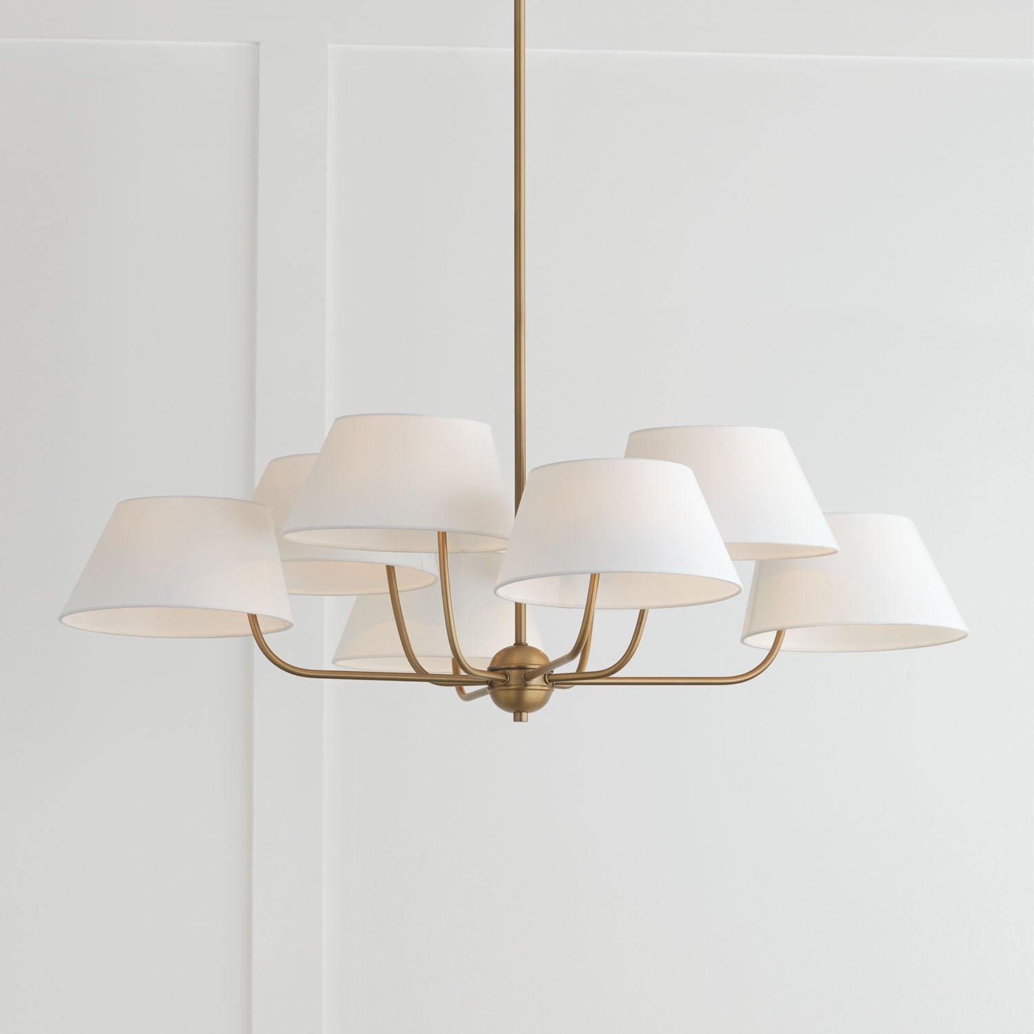 Arcara Vintage Industrial Brass Fabric Chandelier - Lamp Copper