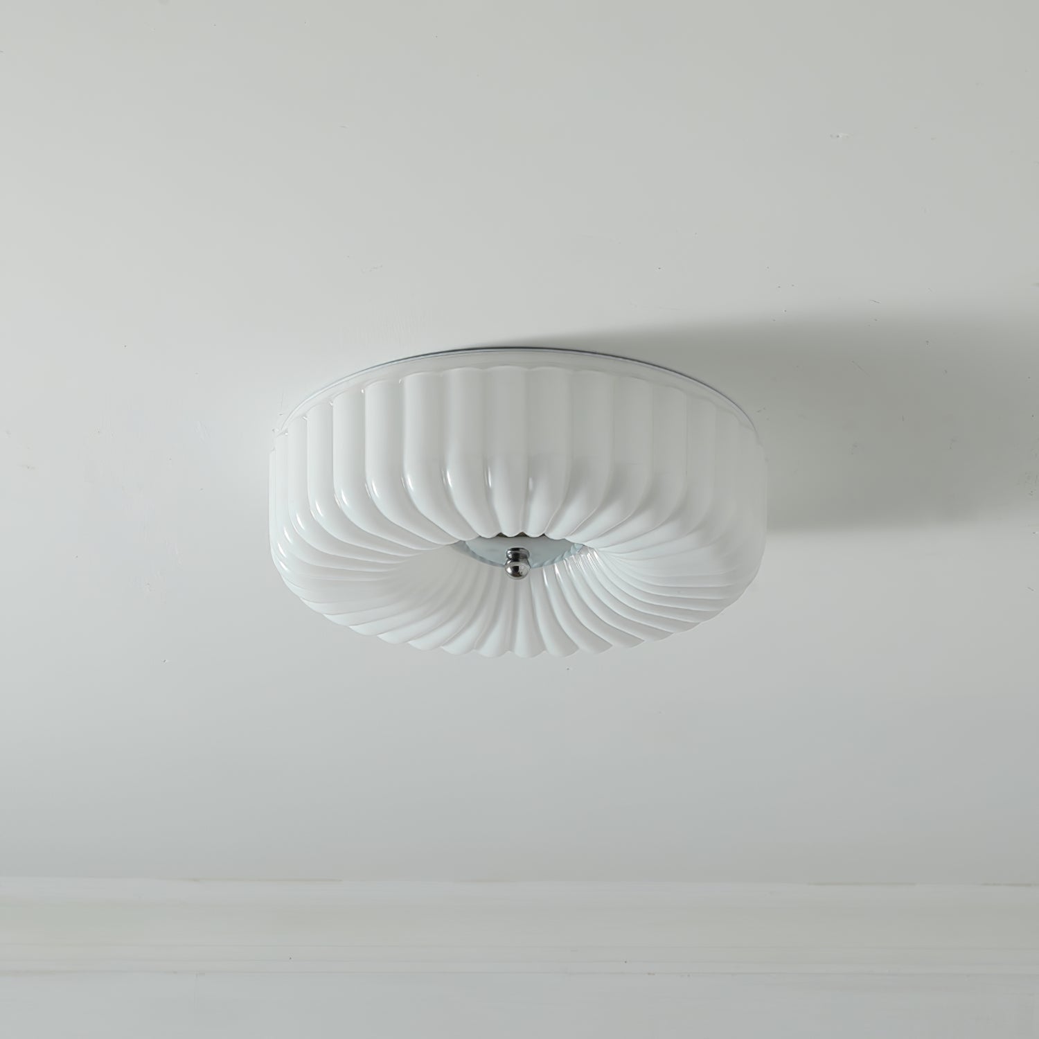 Zathee Modern Minimalist Glass Metal Flush Mount Ceiling Light - Lamp Copper