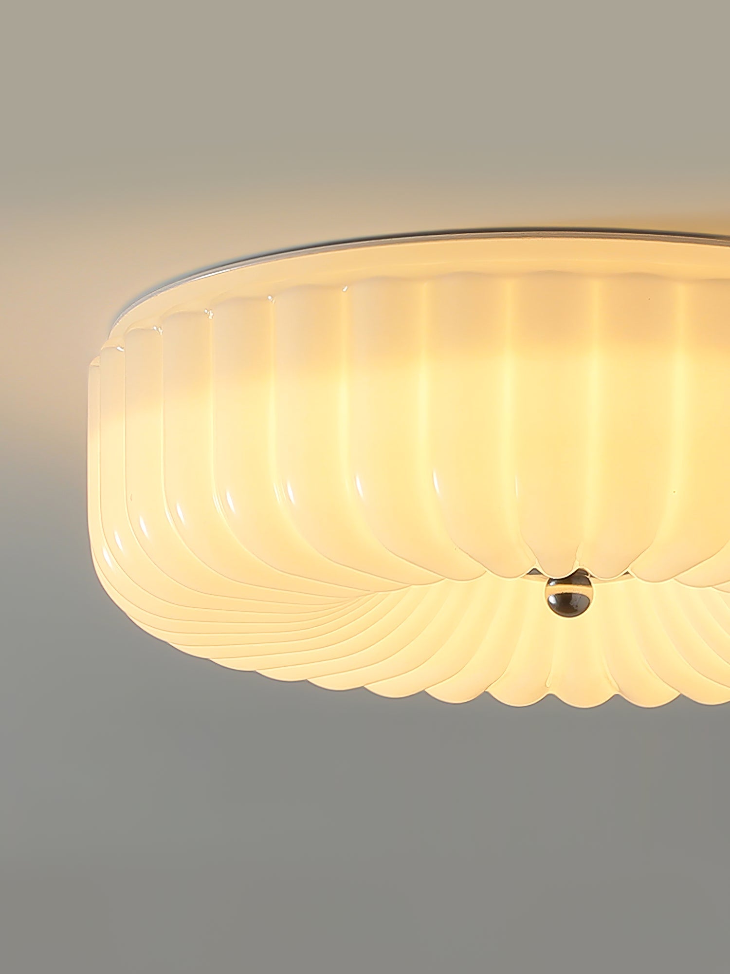 Zathee Modern Minimalist Glass Metal Flush Mount Ceiling Light - Lamp Copper