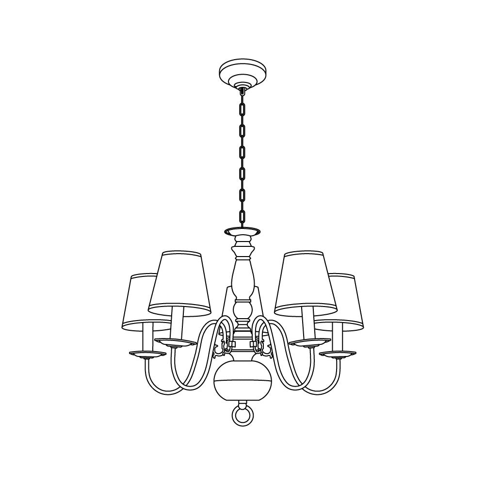 Mydorisra Vintage Industrial Metal Chandelier - Lamp Copper