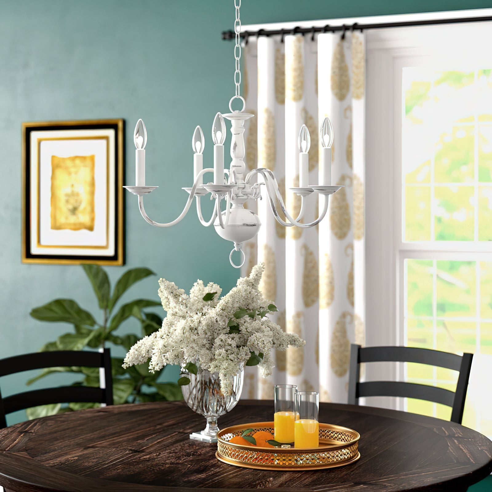 Mydorisra Vintage Industrial Metal Chandelier - Lamp Copper