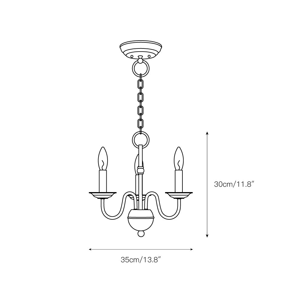 Avvarir Vintage Industrial Brass Metal Chandelier - Lamp Copper