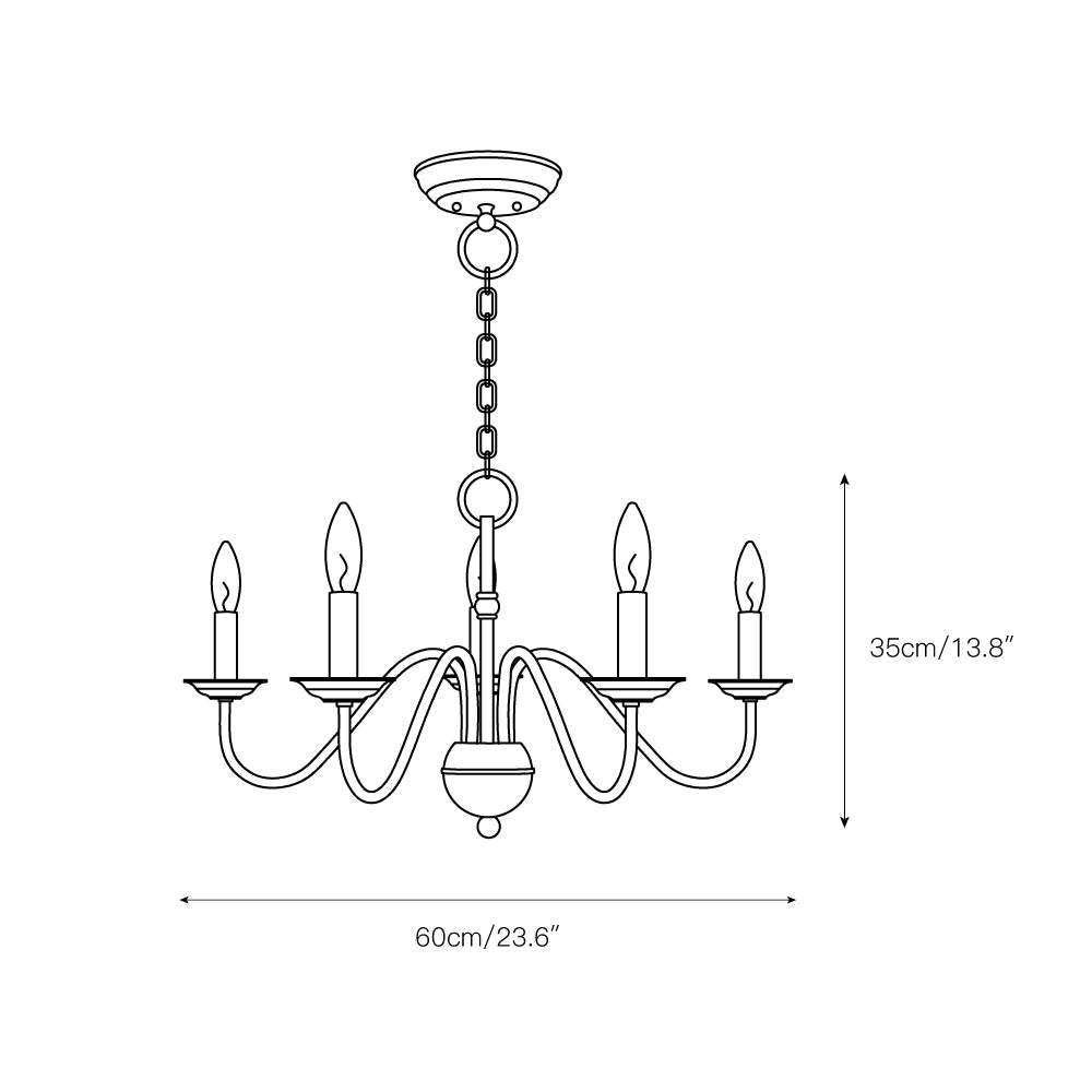 Avvarir Vintage Industrial Brass Metal Chandelier - Lamp Copper