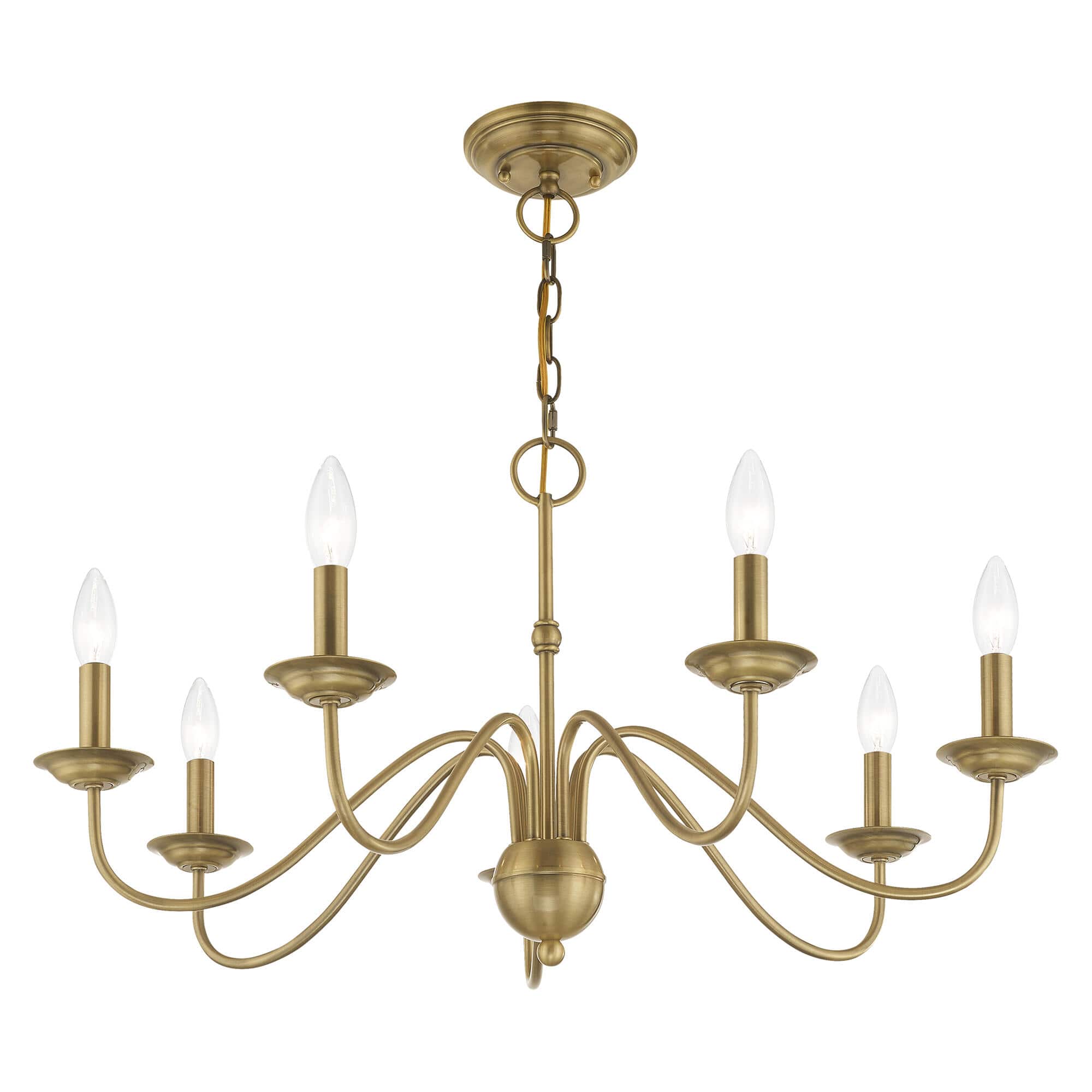 Avvarir Vintage Industrial Brass Metal Chandelier - Lamp Copper