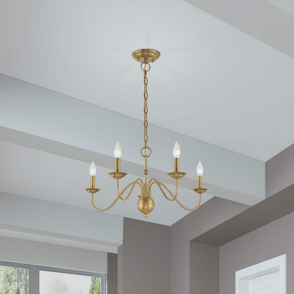 Avvarir Vintage Industrial Brass Metal Chandelier - Lamp Copper