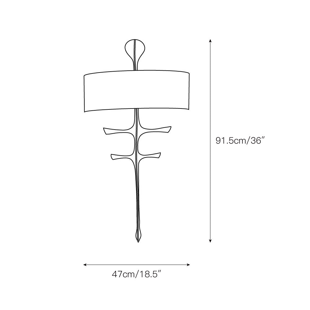 Iliror Premium Nordic Metal Fabric Wall Lamp - Lamp Copper