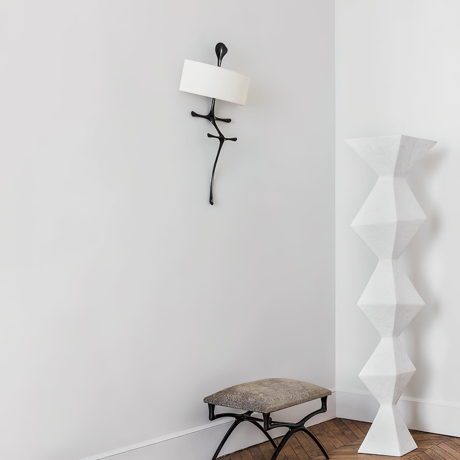 Iliror Premium Nordic Metal Fabric Wall Lamp - Lamp Copper
