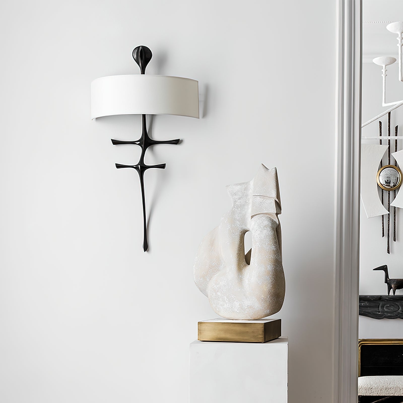 Iliror Premium Nordic Metal Fabric Wall Lamp - Lamp Copper