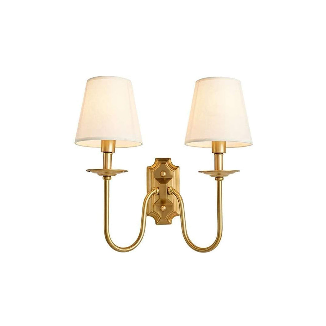 Ilsolion Vintage Industrial Metal Fabric Wall Lamp - Lamp Copper