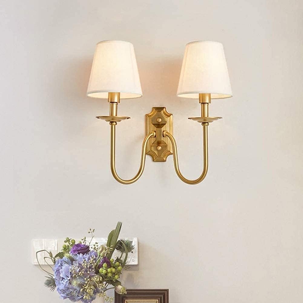 Ilsolion Vintage Industrial Metal Fabric Wall Lamp - Lamp Copper