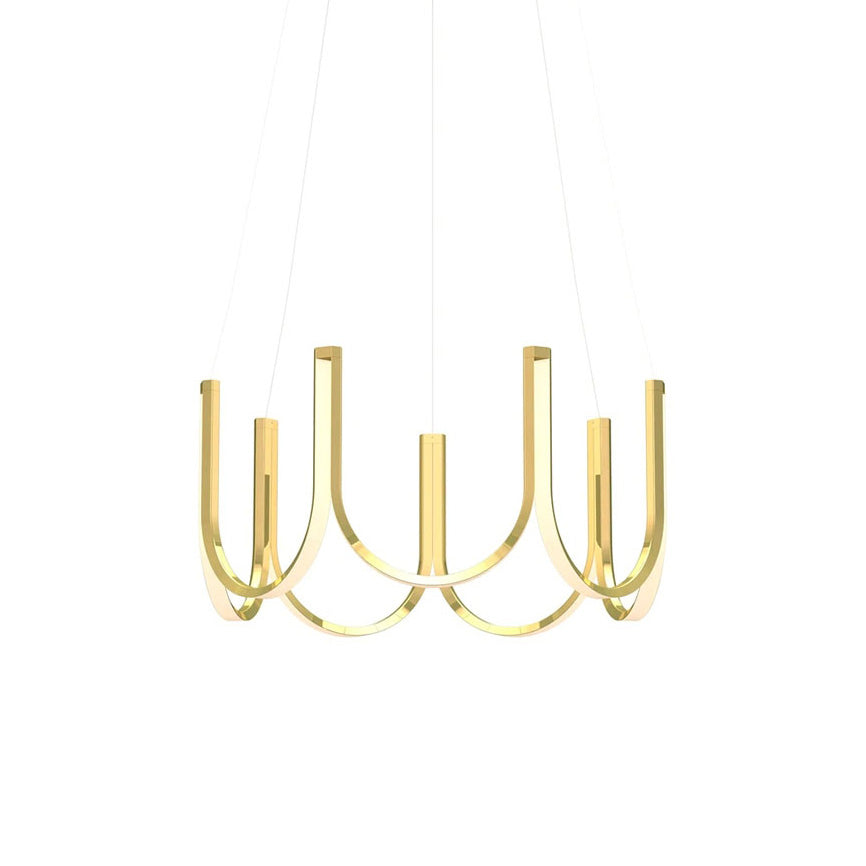 Otheara Modern Minimalist LED Metal Chandelier - Lamp Copper