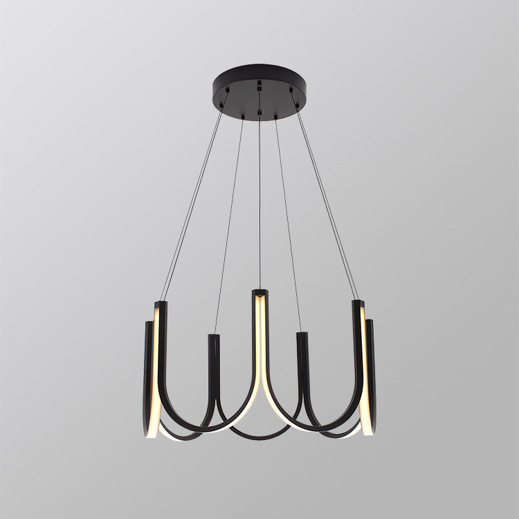 Otheara Modern Minimalist LED Metal Chandelier - Lamp Copper