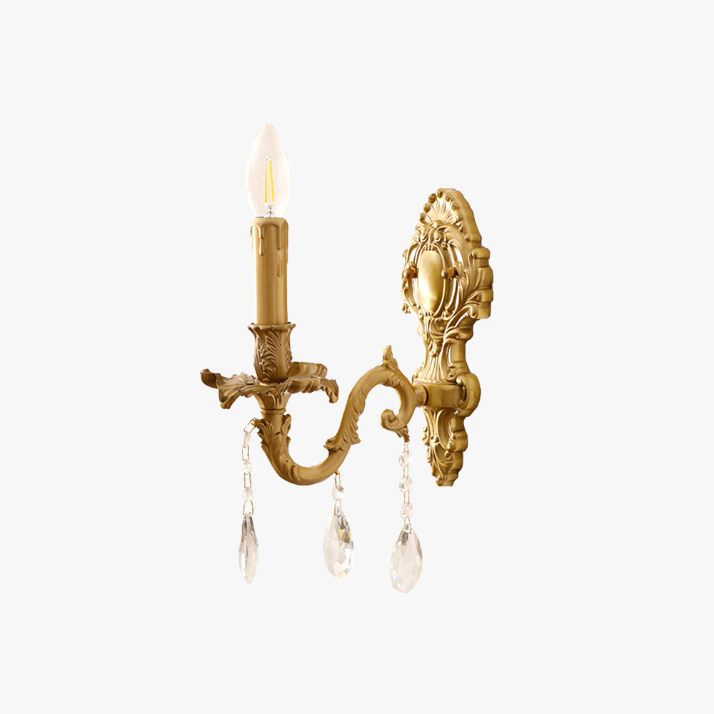 Silva Vintage Luxury LED Wall Light Metal Crystal Living Room Hallway - Letslighting