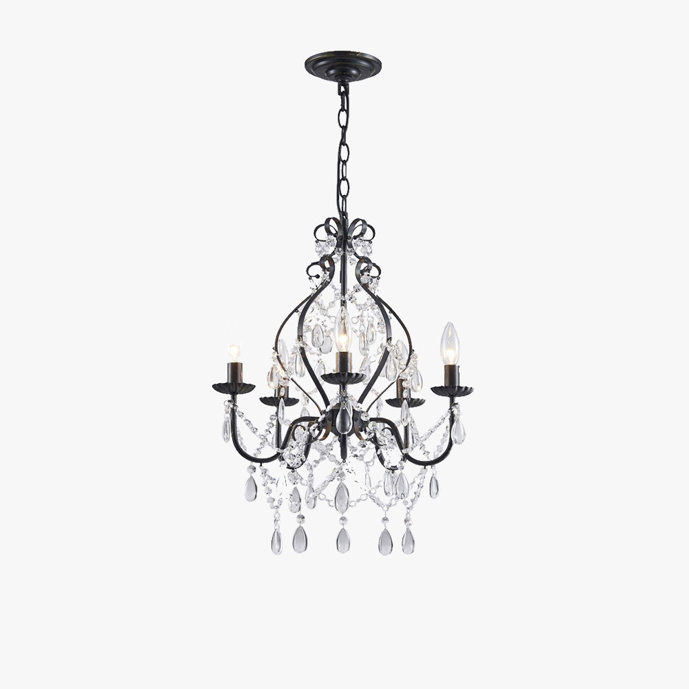 Silva American Crystal Metal Chandelier Restaurant Living Room - Letslighting